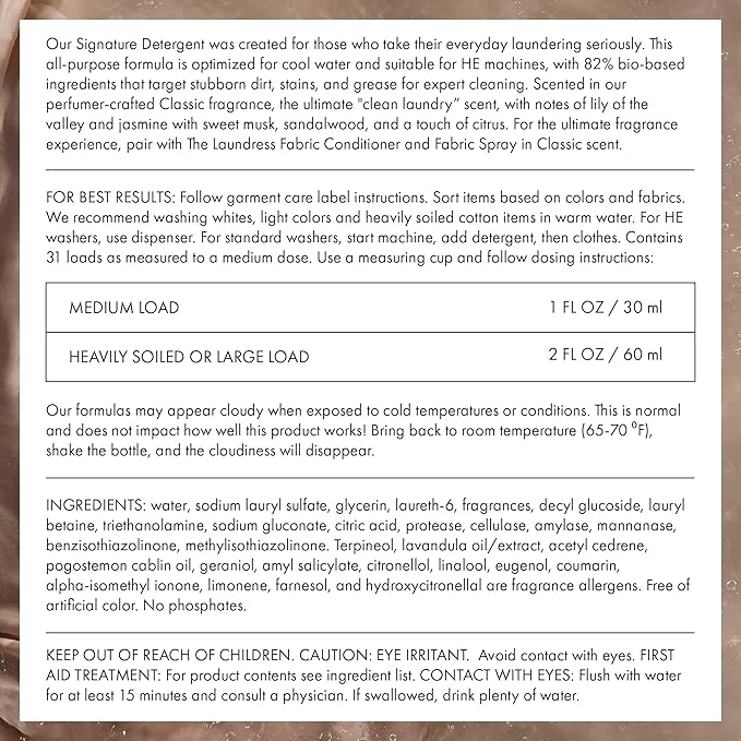The Laundress Luxury Laundry Detergent, 31 Loads, Scented Signature Classic - Image 9
