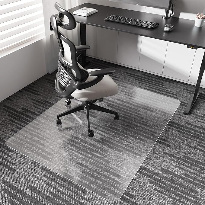 Chair Mat for Carpet, Non-Slip Office Vinyl Mat for Carpet by FUNMATHomeDecors