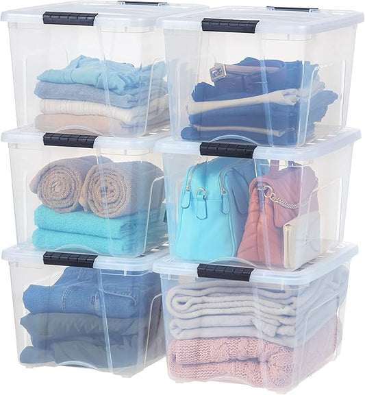 IRIS USA 40 Qt Stackable Plastic Storage Bins by IRISUSA