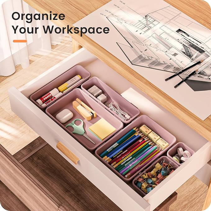 A-LuGei 【28PCS】 Drawer Organizer, Bathroom Organizers and Storage, Makeup - Image 5