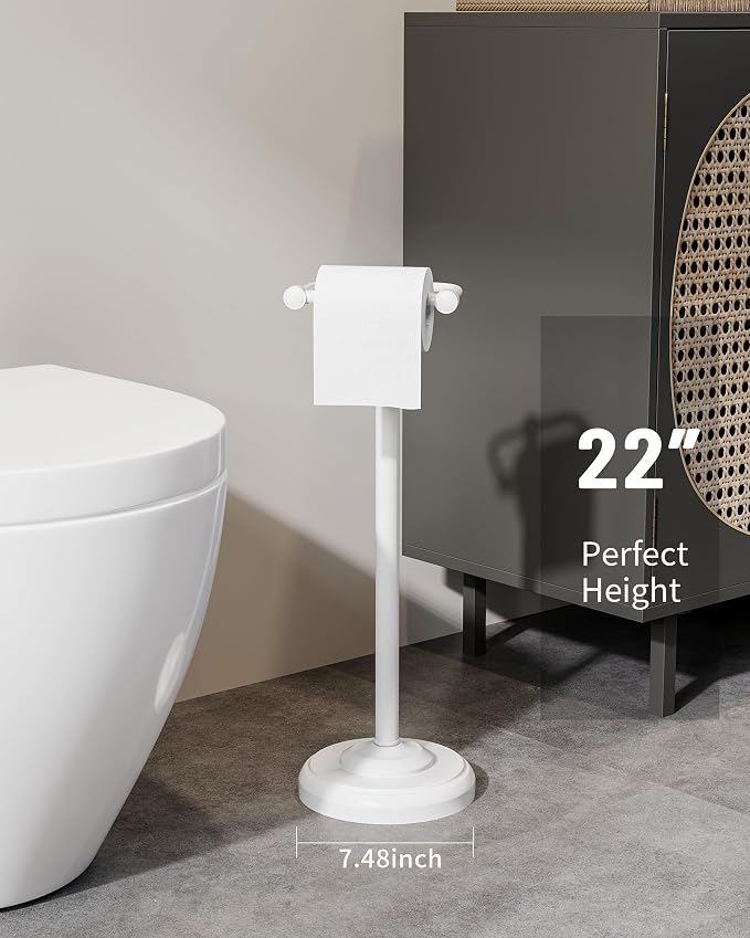 Toilet Paper Holder Stand, Post Pivoting Design & Stable Weighted Base SUS304 - Image 9