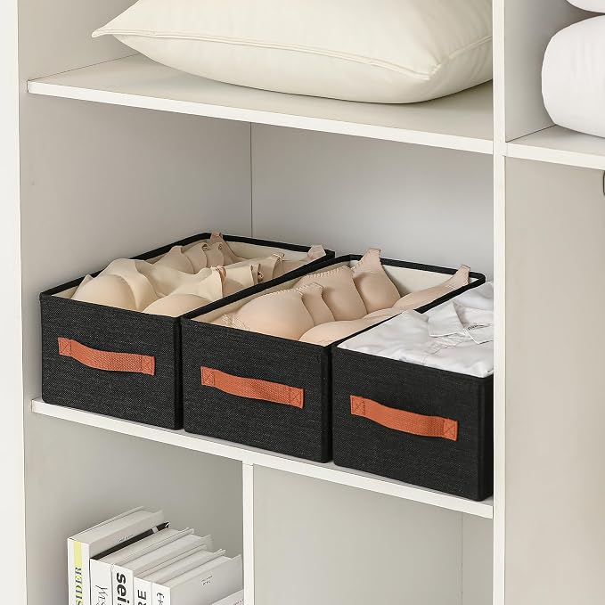 linen closet organizers and storage, 3 Pack Large Storage Baskets, Clothing - Image 9