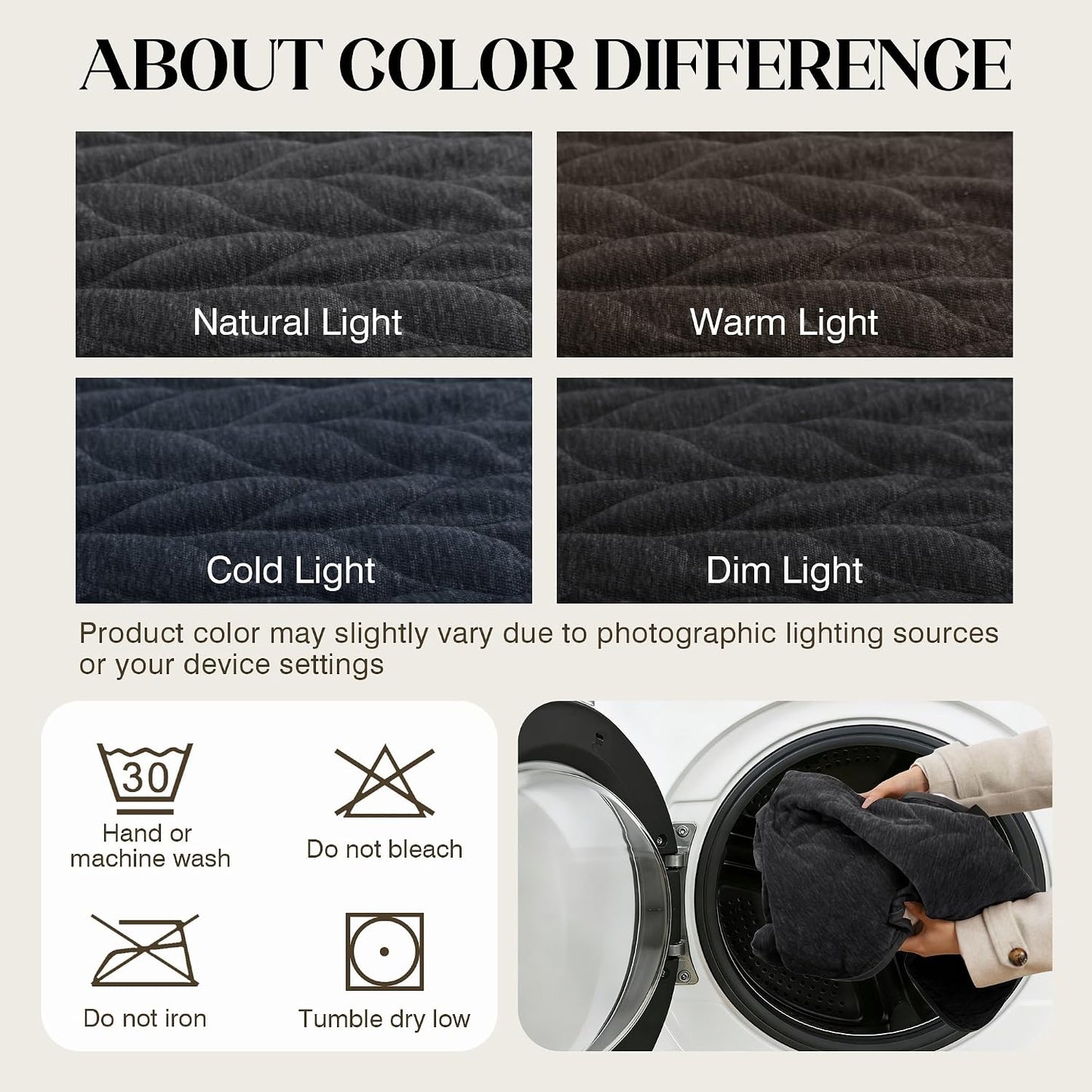 JIUZHEN Couch Cover for Dogs Chenille Quilted Couch Covers for Pets Washable Sofa Protector for 3 Cushion Cover Non Slip Sofa Slipcover with Straps(34" x 74", Black)