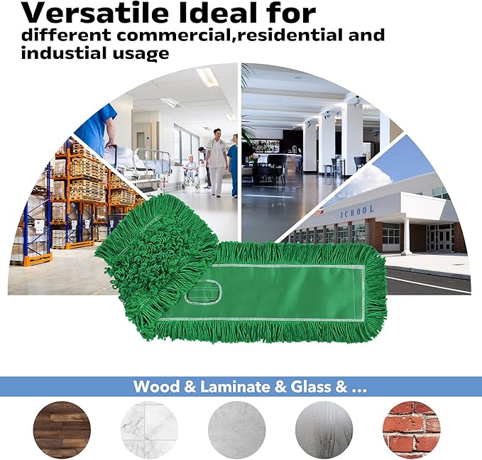 Matthew Cleaning 36'' Industrial Strength Cotton Dust Mop Refill Washable - Image 5