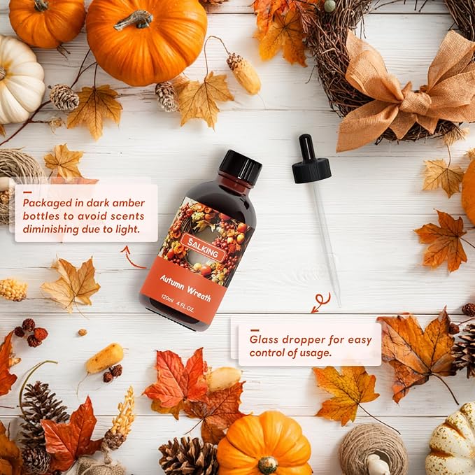 SALKING Autumn Wreath Fragrance Oil, 120ml Premium Essential Oils - Image 3