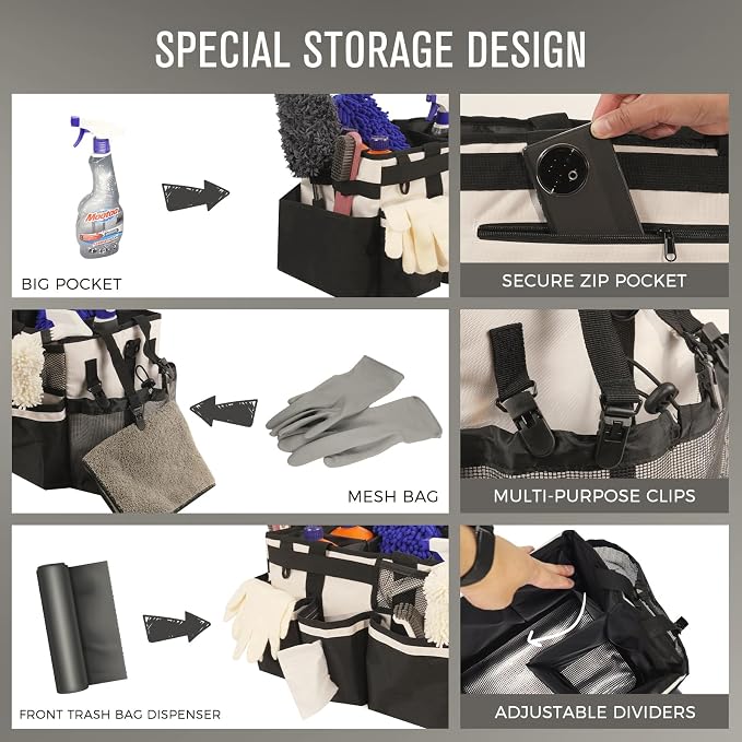 Wearable Cleaning Caddy, Cleaning Caddy Supplies Organizer - Image 2