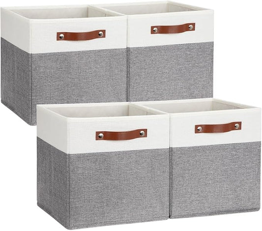 DULLEMELO Storage Cubes 12 inch, Collapsible Sturdy Cube Storage Bins by DULLEMELO