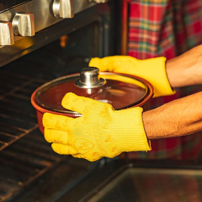 Grill Armor Oven Gloves 932°F Extreme Heat & Cut Resistant Oven Mitts - Image 4