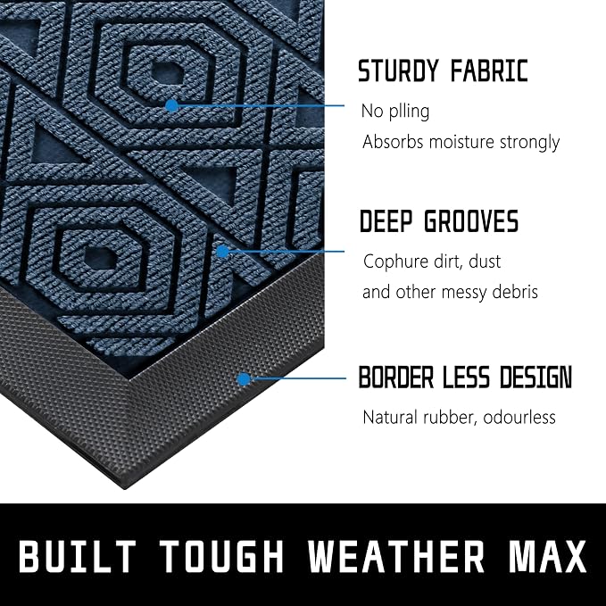 Yimobra Door Mat, Outdoor Indoor Entrance Welcome Mat, Heavy Entry Front Door - Image 4