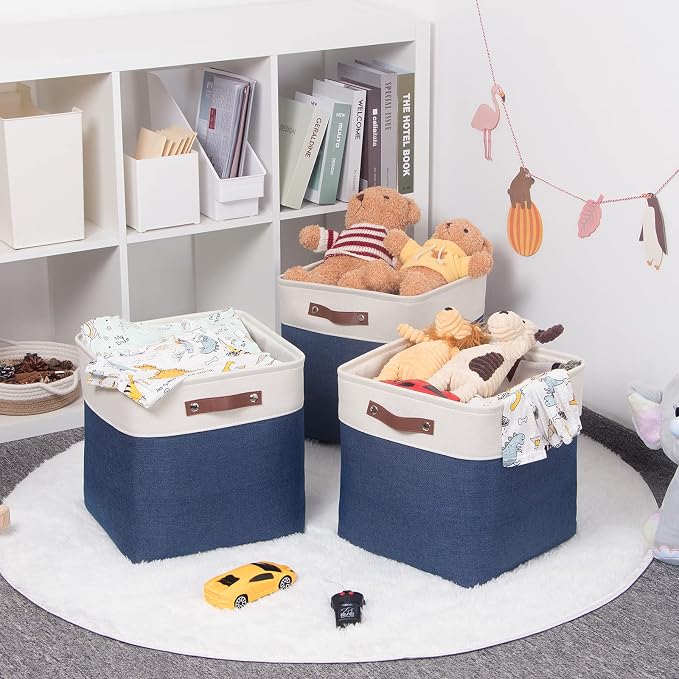 HNZIGE Baskets Fabric Storage Cubes Bins Baskets Storage Baskets Cube - Image 3