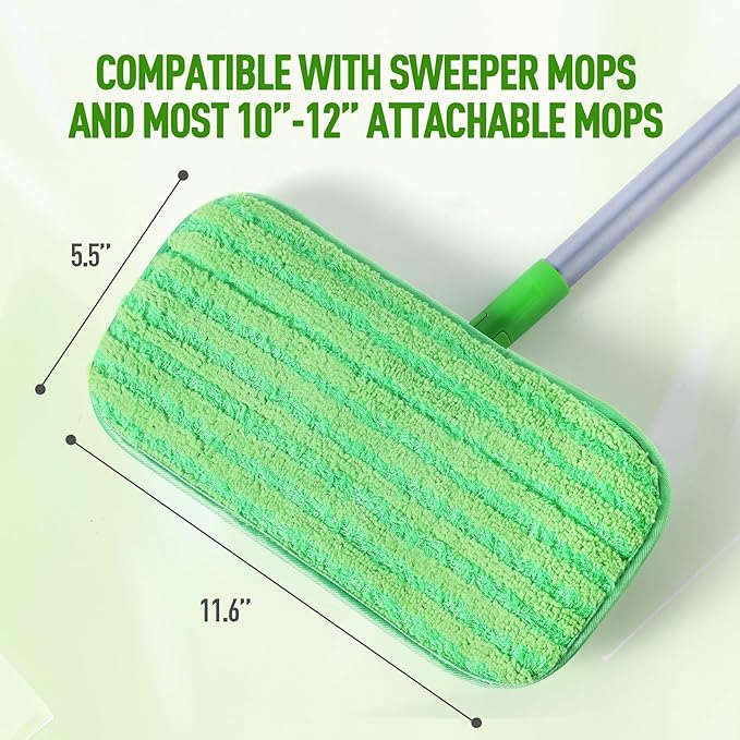 6 Pack Reusable Mop Pads for Swiffer WetJet Sweeper Mops, Microfiber Washable - Image 6