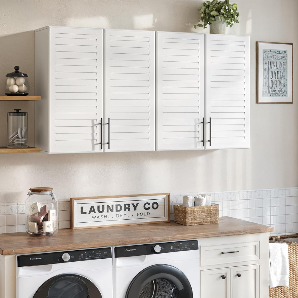 FIMELLO 59’’ Laundry Room Cabinets Wall Mounted, Kitchen wall Cabinet, Bathro...