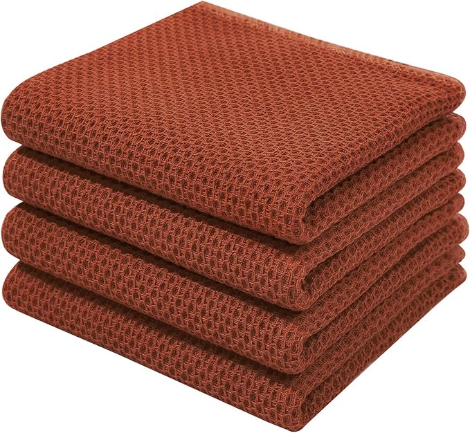 Homaxy 100% Cotton Waffle Weave Kitchen Dish Towels, Ultra Soft Absorbent Quick by Homaxy