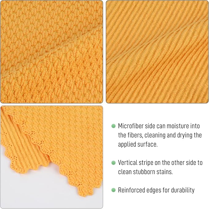 SINLAND Microfiber Dish Cloth for Washing Dishes Rags Best Kitchen Washcloth - Image 3