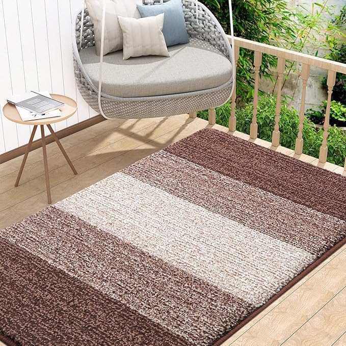 Kitinjoy Indoor Outdoor Door Mat, 48x32 Non-Slip Absorbent Dirt Trapper by Kitinjoy