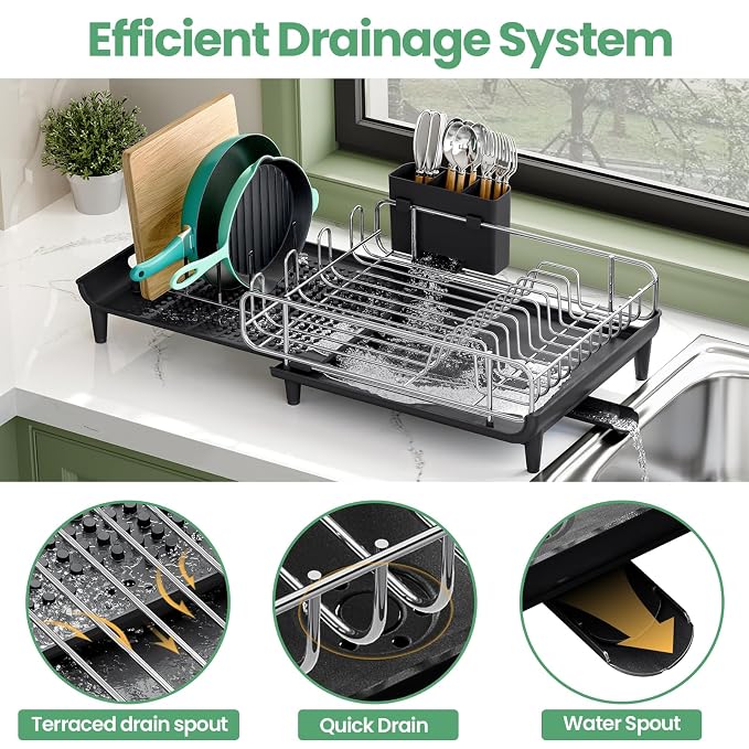Expandable Dish Drying Rack, Foldable Dish Rack - Image 5