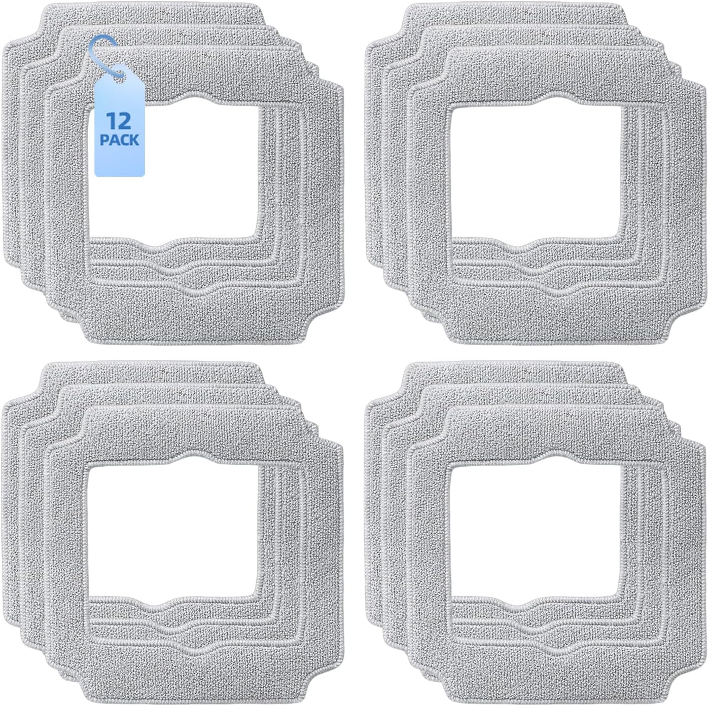 12 Pack Replacement Mop Pads for ECOVACS WINBOT MINI2 Window Cleaning Robot, Washable & Reusable Microfiber Mop Cloth Refill, Winbot Accessories Cleaning Rag