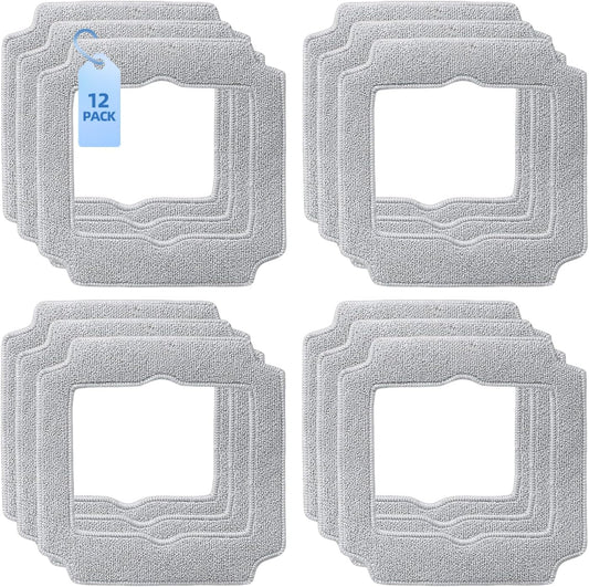 12 Pack Replacement Mop Pads for ECOVACS WINBOT MINI2 Window Cleaning Robot, Washable & Reusable Microfiber Mop Cloth Refill, Winbot Accessories Cleaning Rag