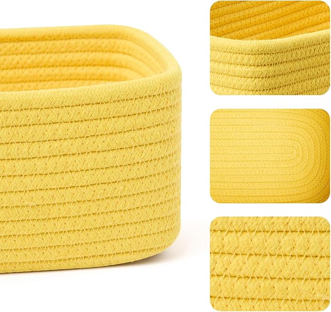 Small Storage Baskets for Organizing | Closet Organizer Bins | Shelf Toy Basket - Image 2