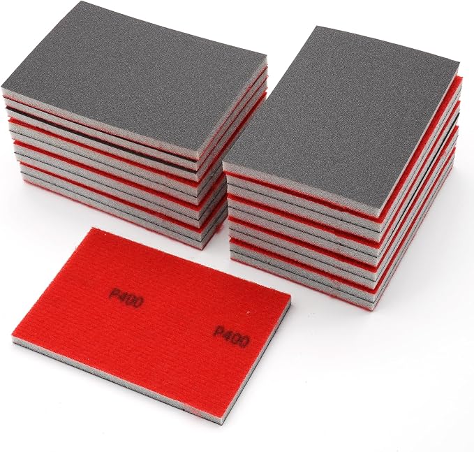 20 Pack 400 Grit Sanding Sponge, 3 x 4 Inch Soft Foam Sanding Block Wet Dry by Unknown