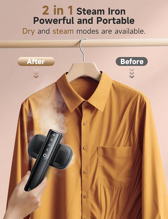 Travel Steamer for Clothes, Portable Handheld Design, Clothing Wrinkles Remover - Image 2