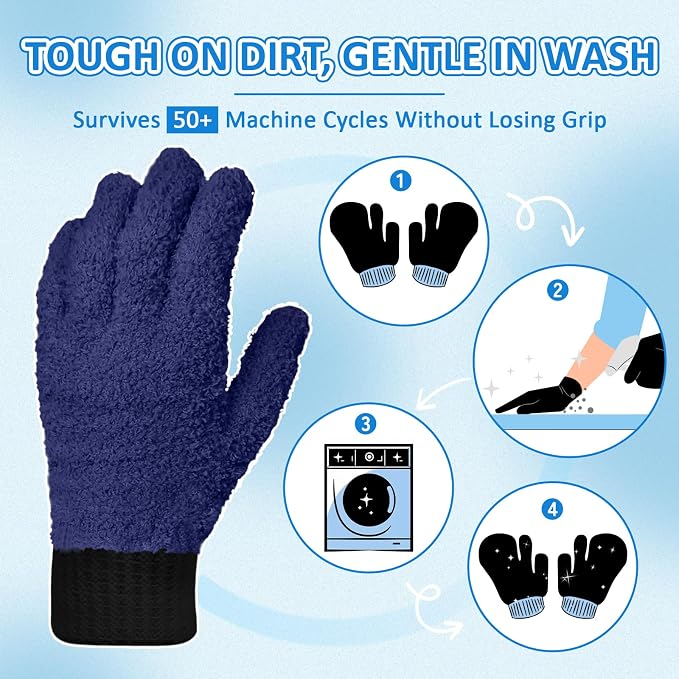 MIG4U 2 Pairs Microfiber Gloves - Image 3
