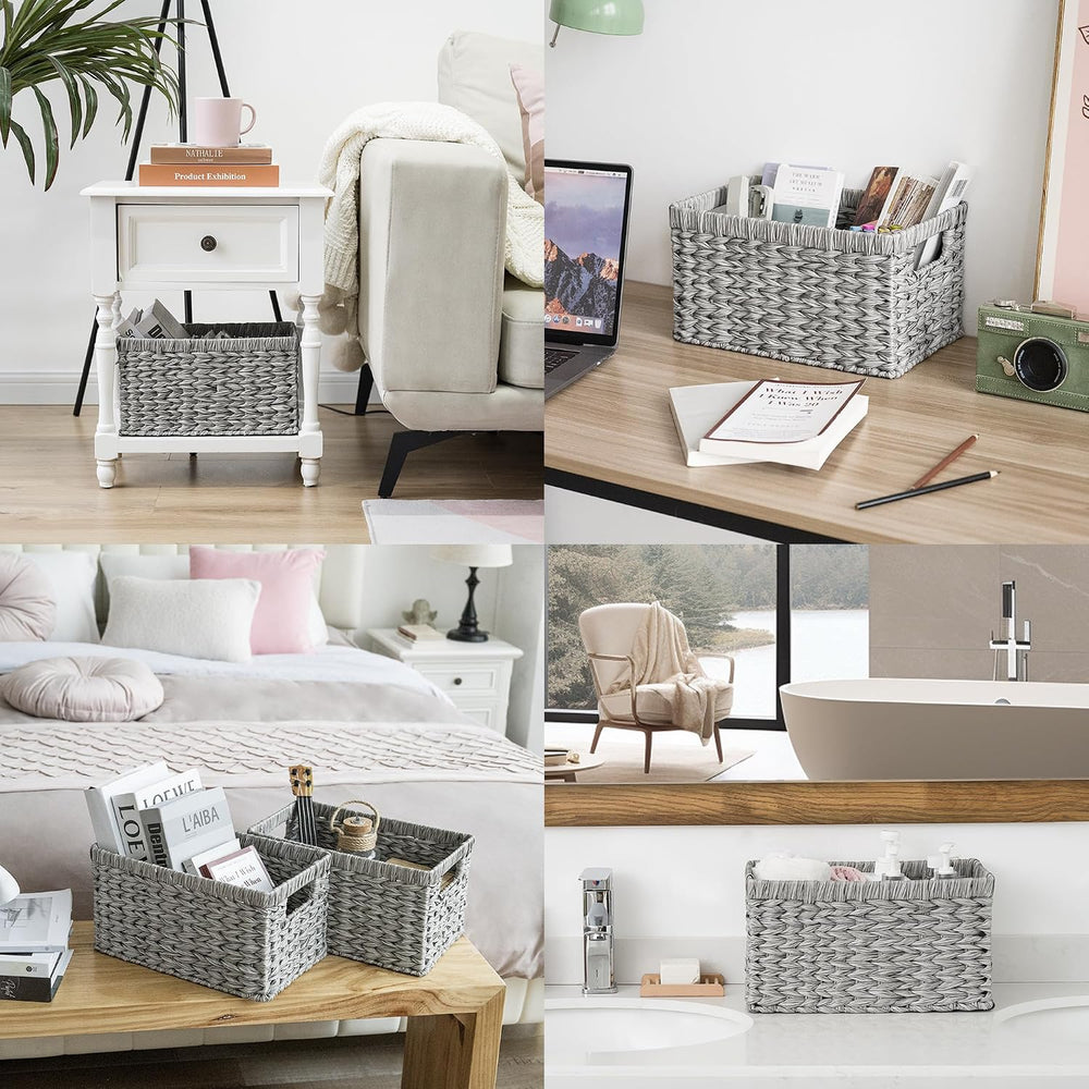 GRANNY SAYS Wicker Storage Baskets for Organizing, Basket Organizer, 2-Pack