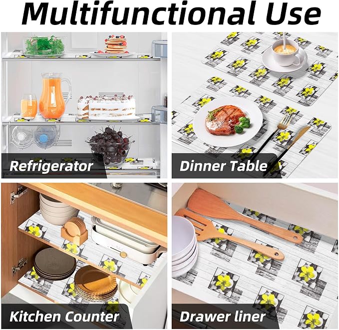 Non Adhesive Shelf Liner 12" W x 240" L Kitchen Drawer Liner Pantry Liner - Image 9