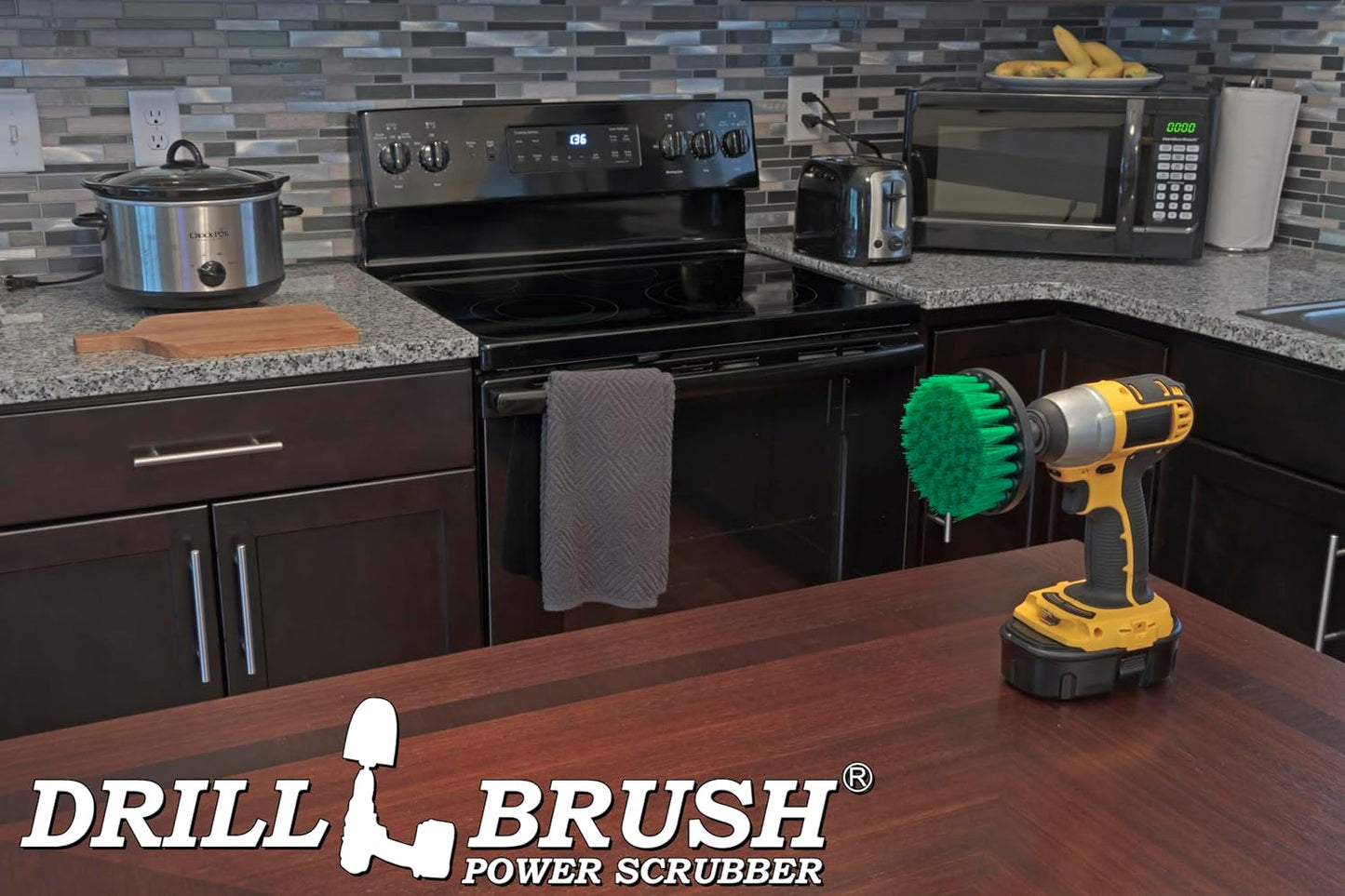 Cooktop Easy Cleaning Brushes - Griddle Scrubbing Tool - Countertop Brush | Kitchen Scrubbing Accessories - Stove Cleaning Brush - Oven Door Cleaning Brush - Skillet Brush - Kitchen Cleaning Supplies