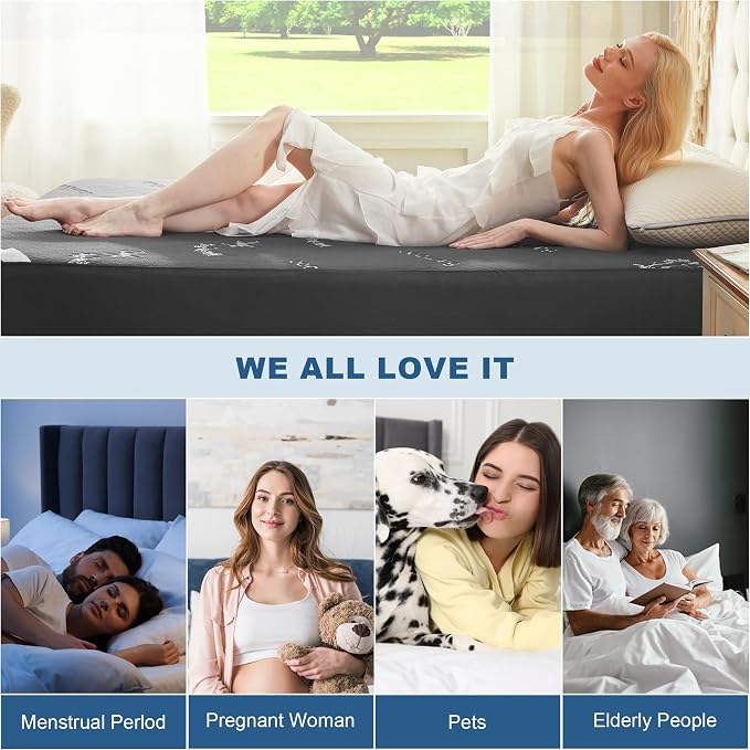 BEDLORE Full Size Mattress Protector Waterproof, Mattress Pad Fitted 6-15 Inch - Image 7