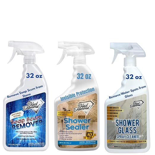 Black Diamond Stoneworks Shower Care Essentials –Natural Stone Shower Sealer by BlackDiamondStoneworks