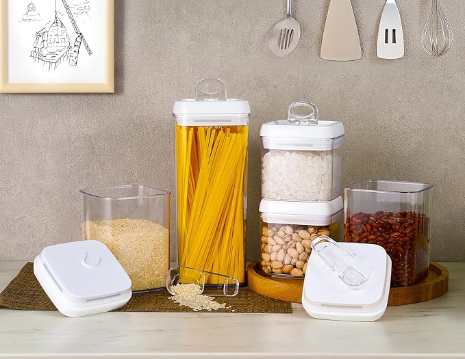 Felli Flip Tite Food Storage Container 5" LARGE 5pk Set + No Residue Label - Image 2
