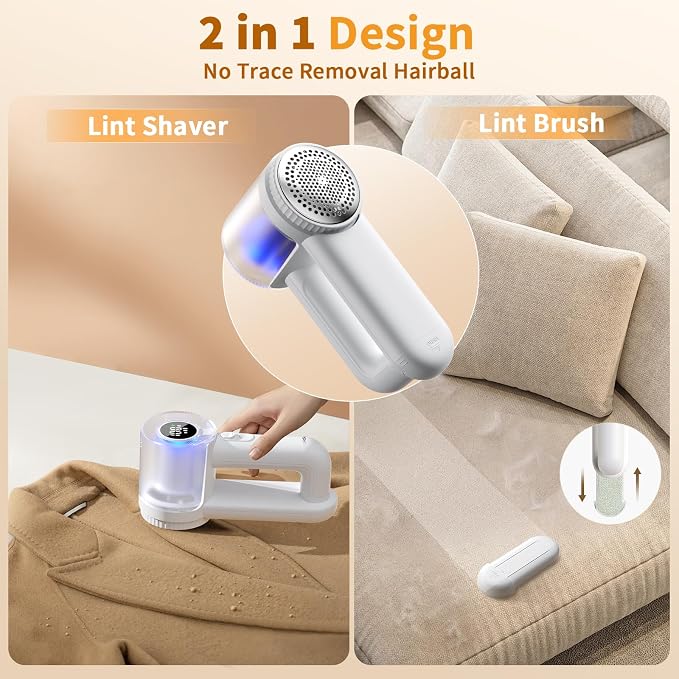 coldSky Electric Fabric Shaver & Lint Remover, Rechargeable Portable 3-Speed - Image 6