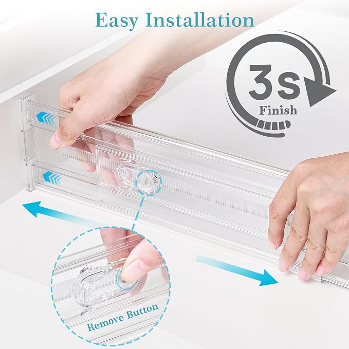 Vtopmart 4 Pack 4" Regular Upgrade Drawer Dividers - Image 6