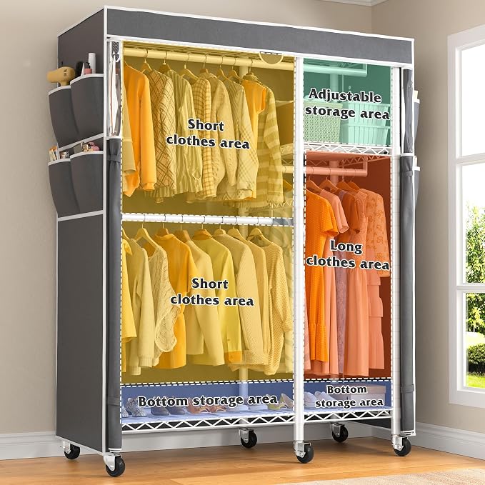 Raybee Clothes Rack with Cover, Clothing Racks - Image 2