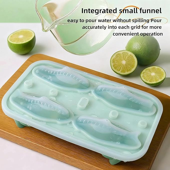 7.48inch Newly Upgraded 4-grid 3D Dinosaur Ice Tray and Covered Silicone Ice - Image 7