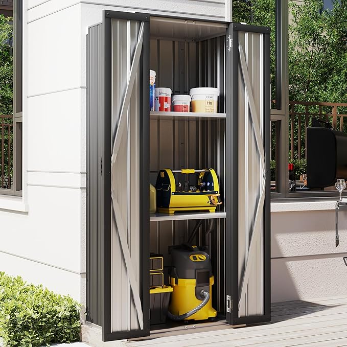 AECOJOY Outdoor Storage Cabinet, Outdoor Cabinets Waterproof - Image 3