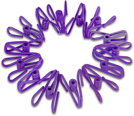 30 Pack Purple Chip Bag Clips for Food by RIVEDA