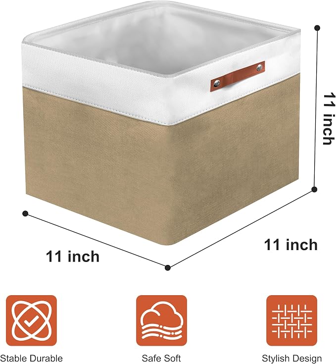 11in Open Fabric Storage Basket - Image 2