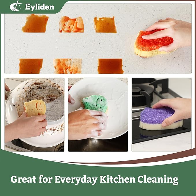 Eyliden 6 Pack Scrub Sponge - Image 5