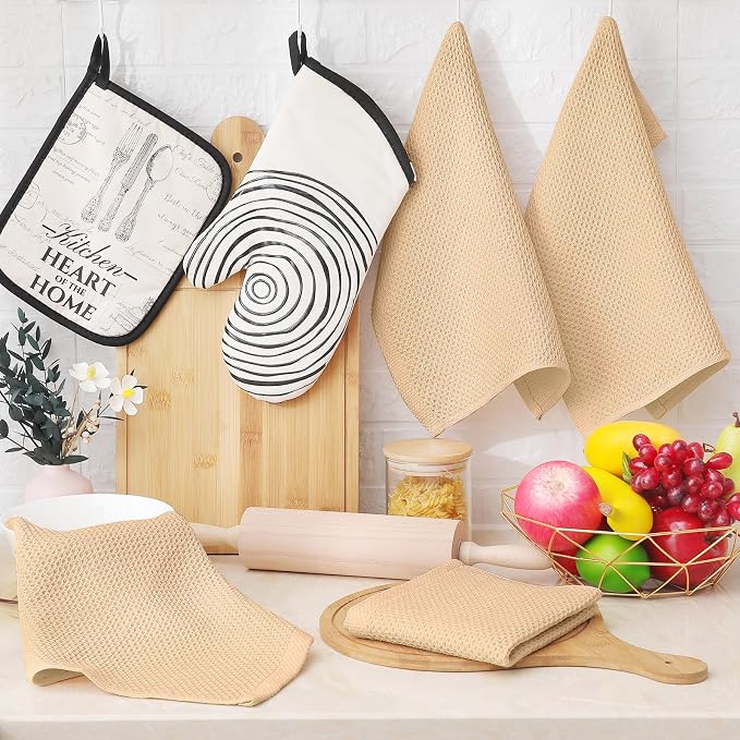 Homaxy 100% Cotton Waffle Weave Kitchen Dish Cloths, Ultra Soft Absorbent Quick - Image 6