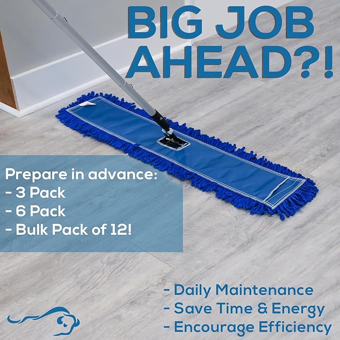 KLEEN HANDLER 36 Inch Microfiber Dust Mop Bulk Pack of 12, Large Washable - Image 3