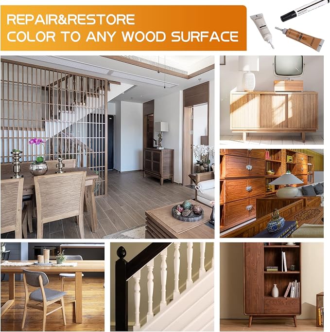 SEISSO Wood Furniture Repair Kit, Wood Filler and Touch Up Markers, - Image 8
