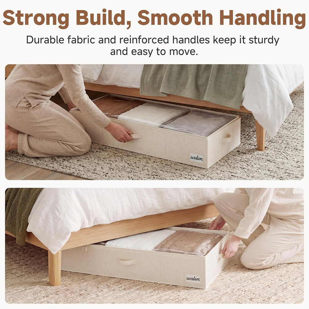 StorageWorks 7 Inch Low Profile Under Bed Storage Containers with Clear Lid