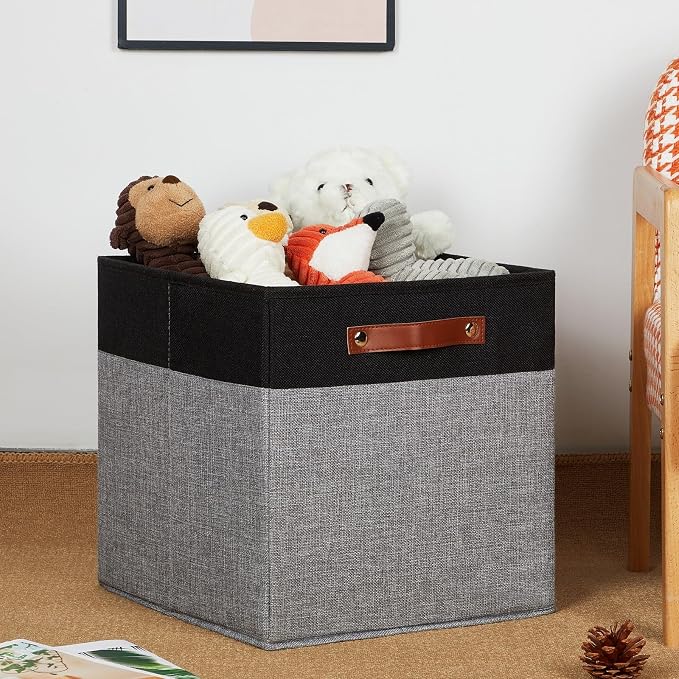 HNZIGE Storage Baskets for Organizing, Square Fabric Storage Cubes Bins 13 x 13 - Image 8