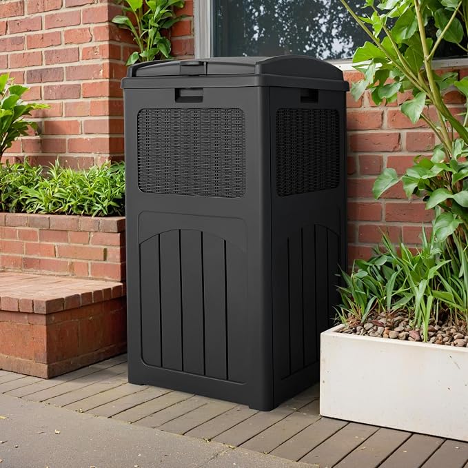 Devoko 33 Gallon Outdoor Trash Can, Hideaway Garbage Bins - Image 5