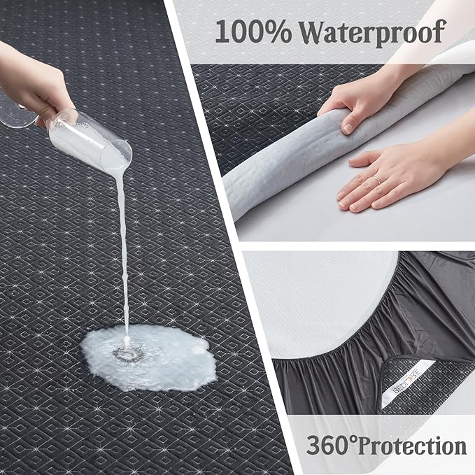 BEDLORE Queen Mattress Protector, Waterproof Noiseless Mattress Cover - Image 4
