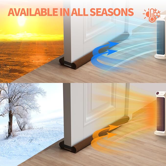Upgraded Door Draft Stopper for Bottom of Door, Under Door Gap Filler for Big - Image 9