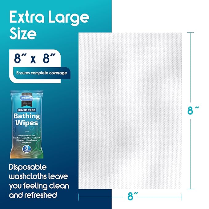 Adult Wet Wipes Body Wipes | Adult Wash Cloths Extra Large, Bathing Wipes - Image 5