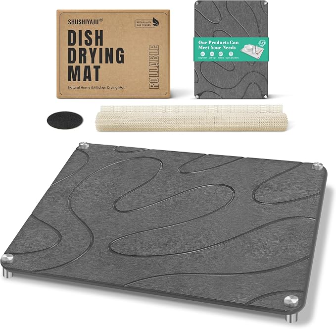 Stone Drying Mat For Kitchen Counter Superb Absorbent Diatomaceous Earth Mats by SHUSHIYAJU